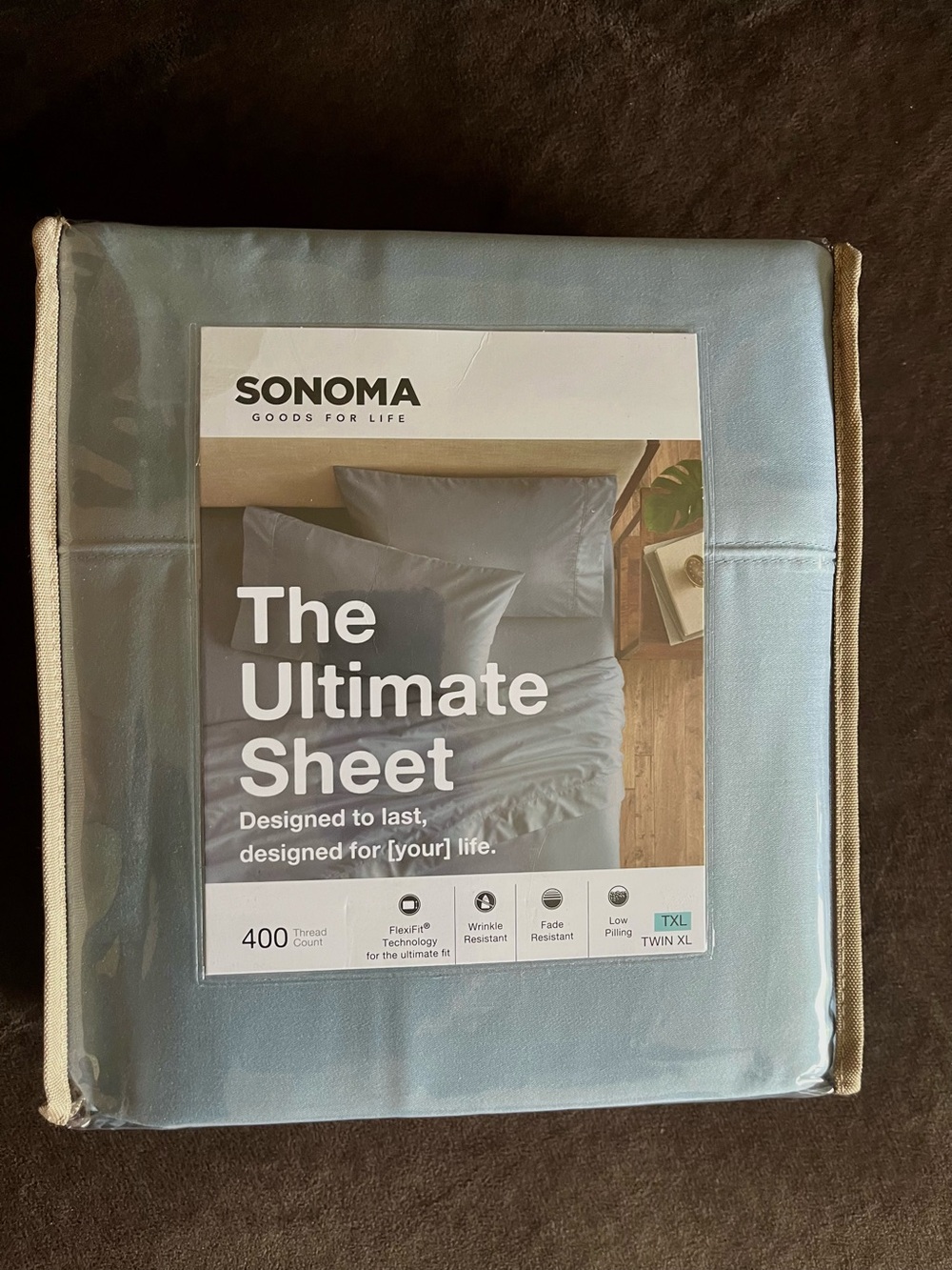 NWOT- SONOMA Light Blue Bedding Sheet Set - TXL